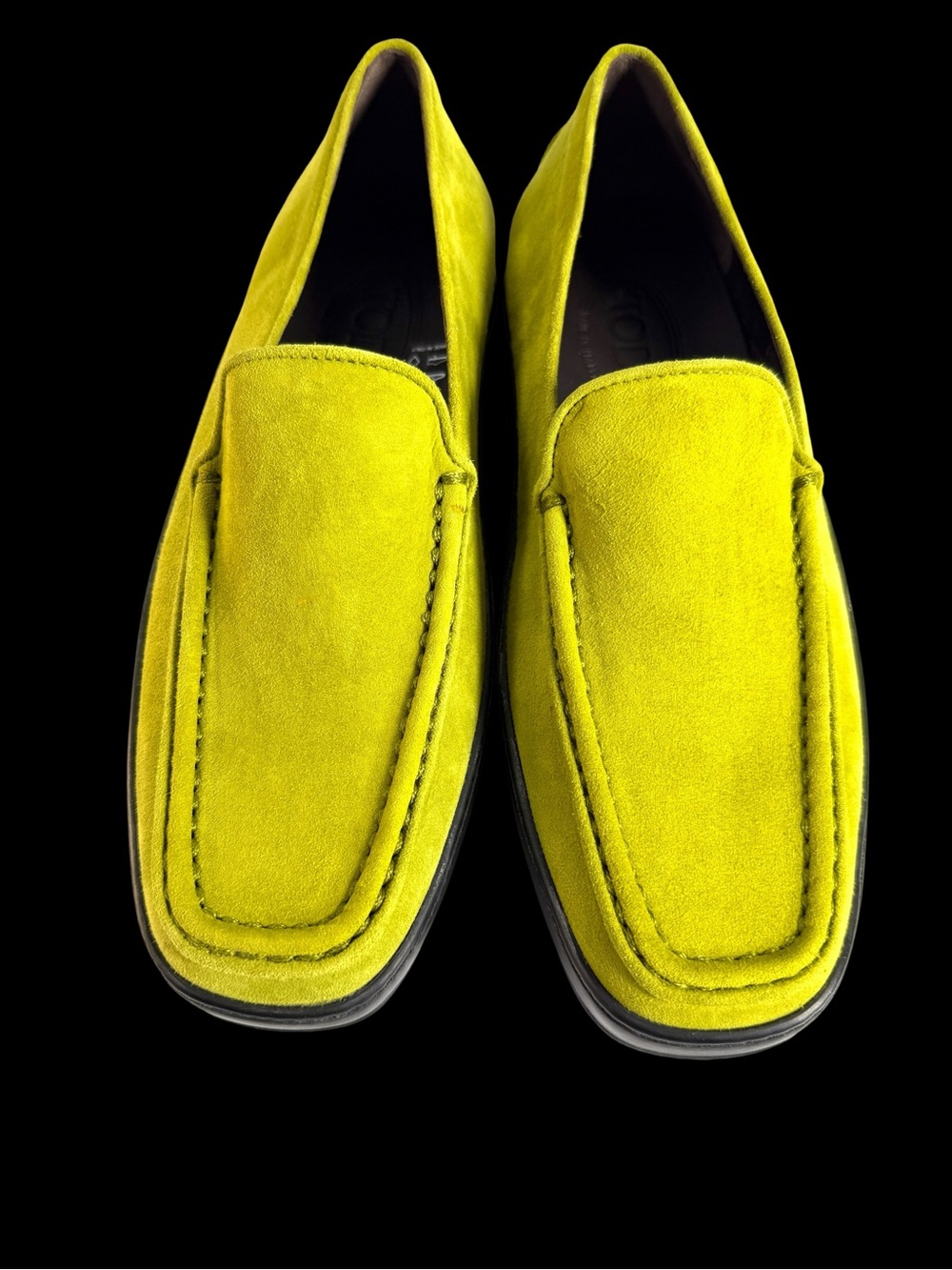 Tod's Women's Suede Loafers in Bright Yellow